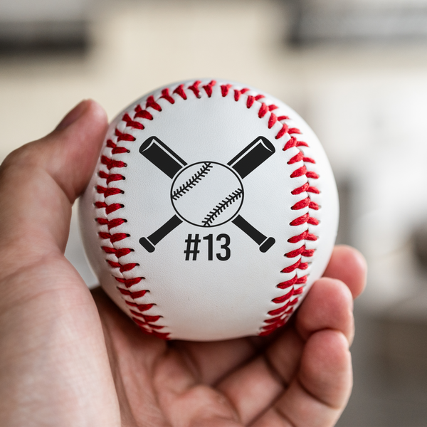 Personalized Baseball with Number