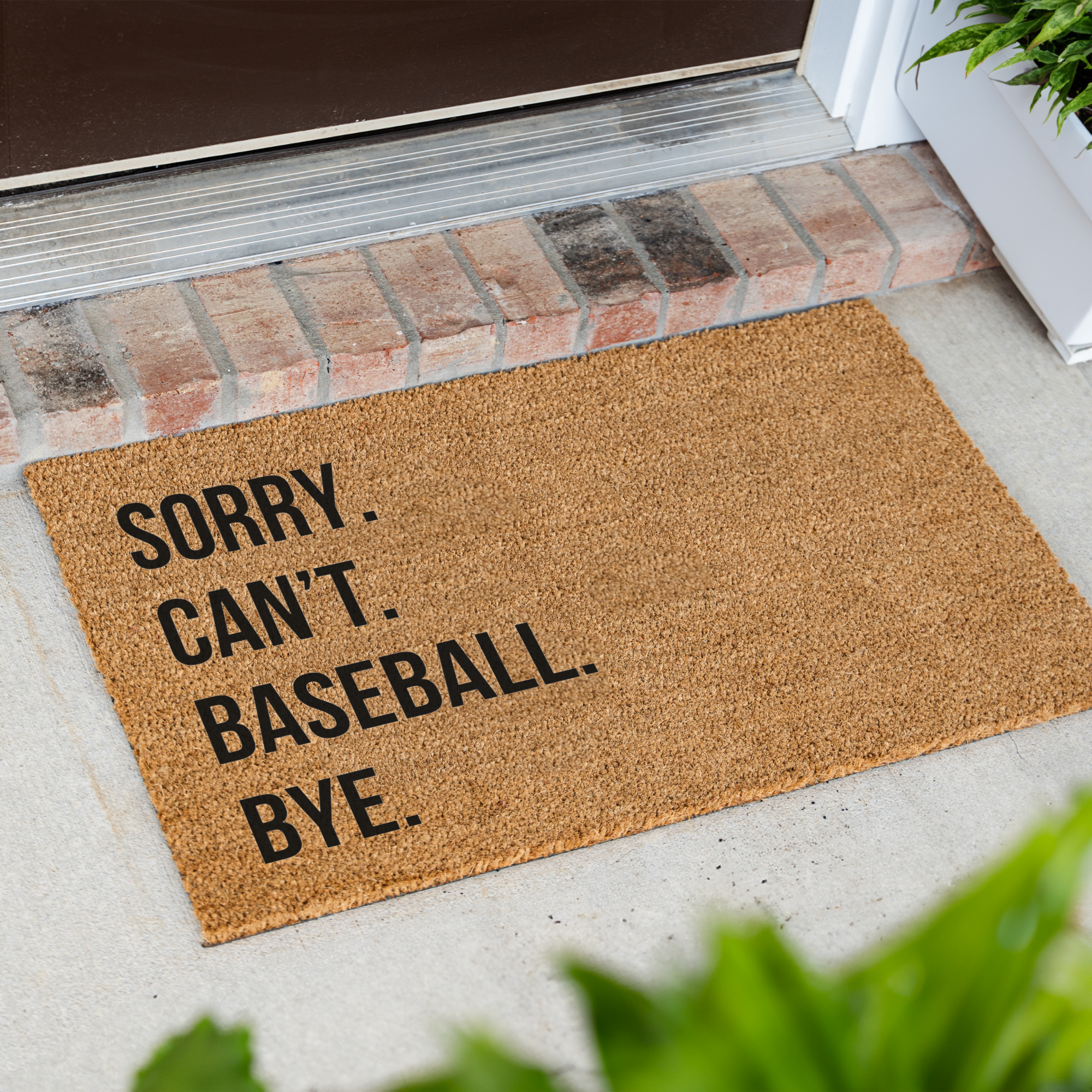 Funny Baseball Doormat