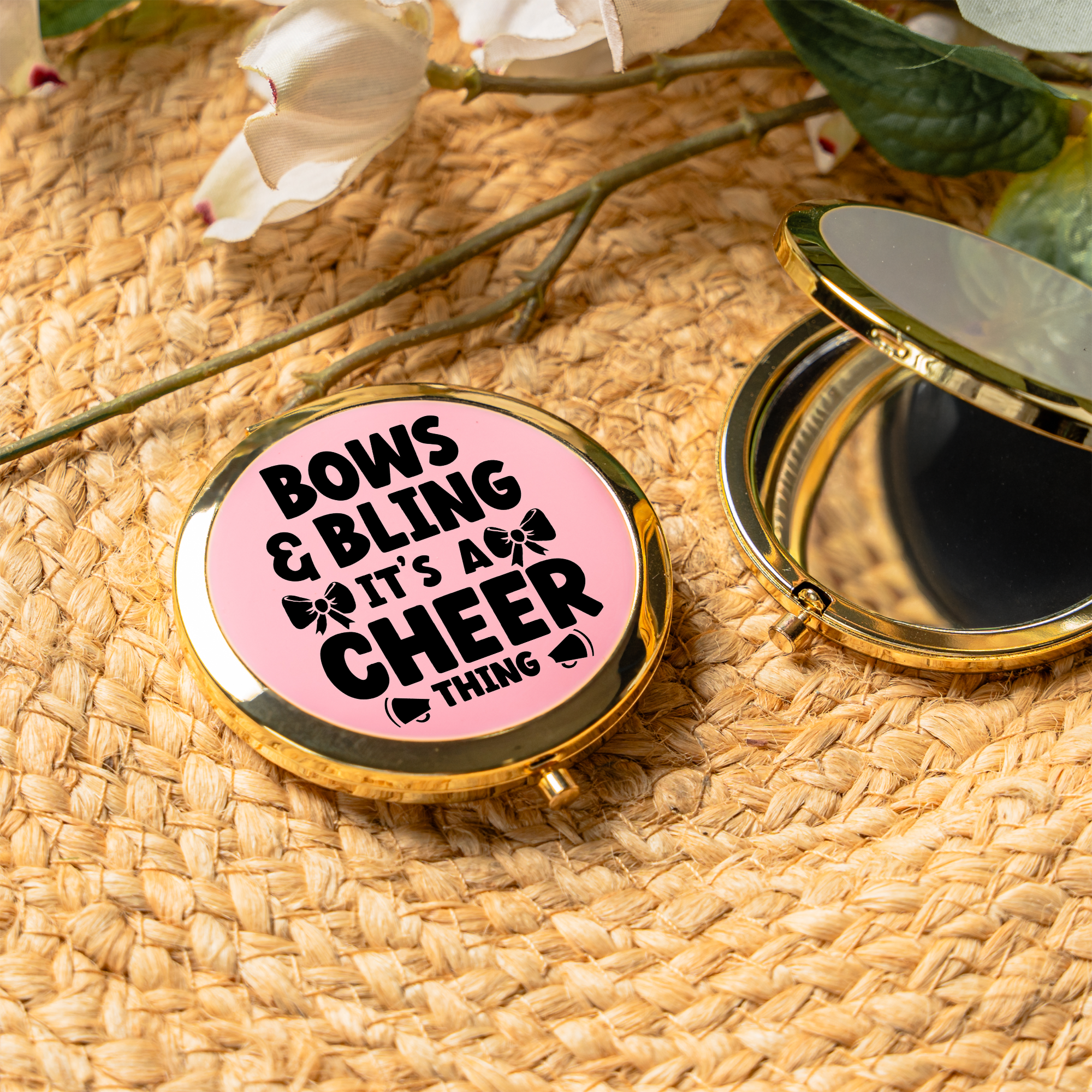Bows & Bling It's a Cheer Thing Compact Mirror