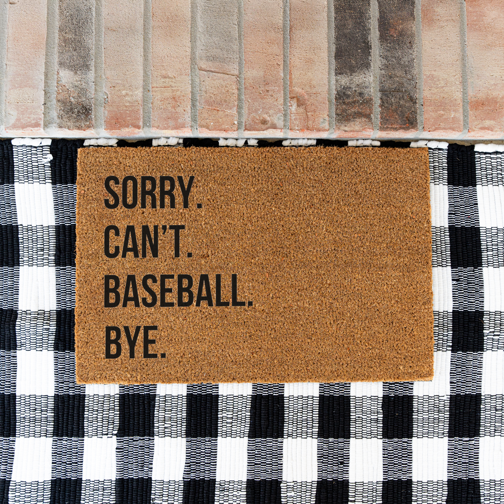 Funny Baseball Doormat