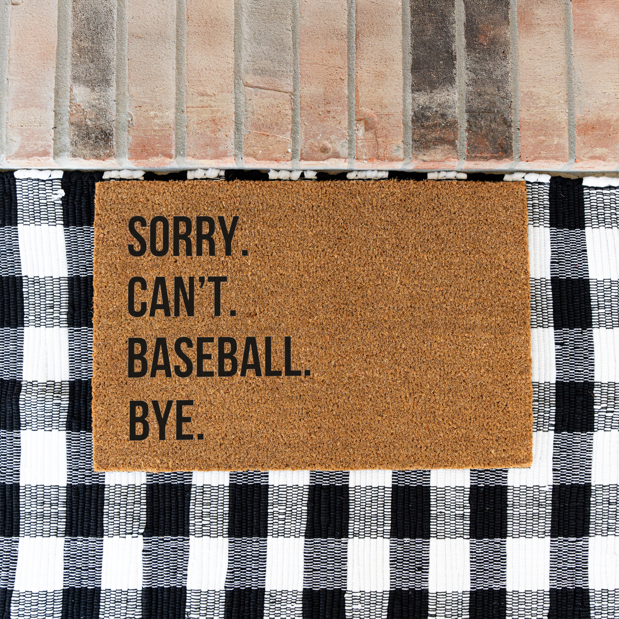 Funny Baseball Doormat