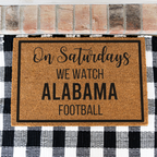 Personalized Football Season Doormat