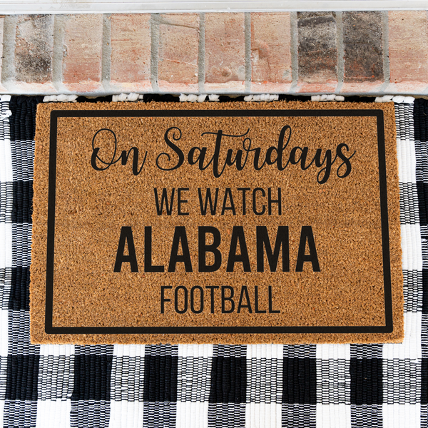 Personalized Football Season Doormat
