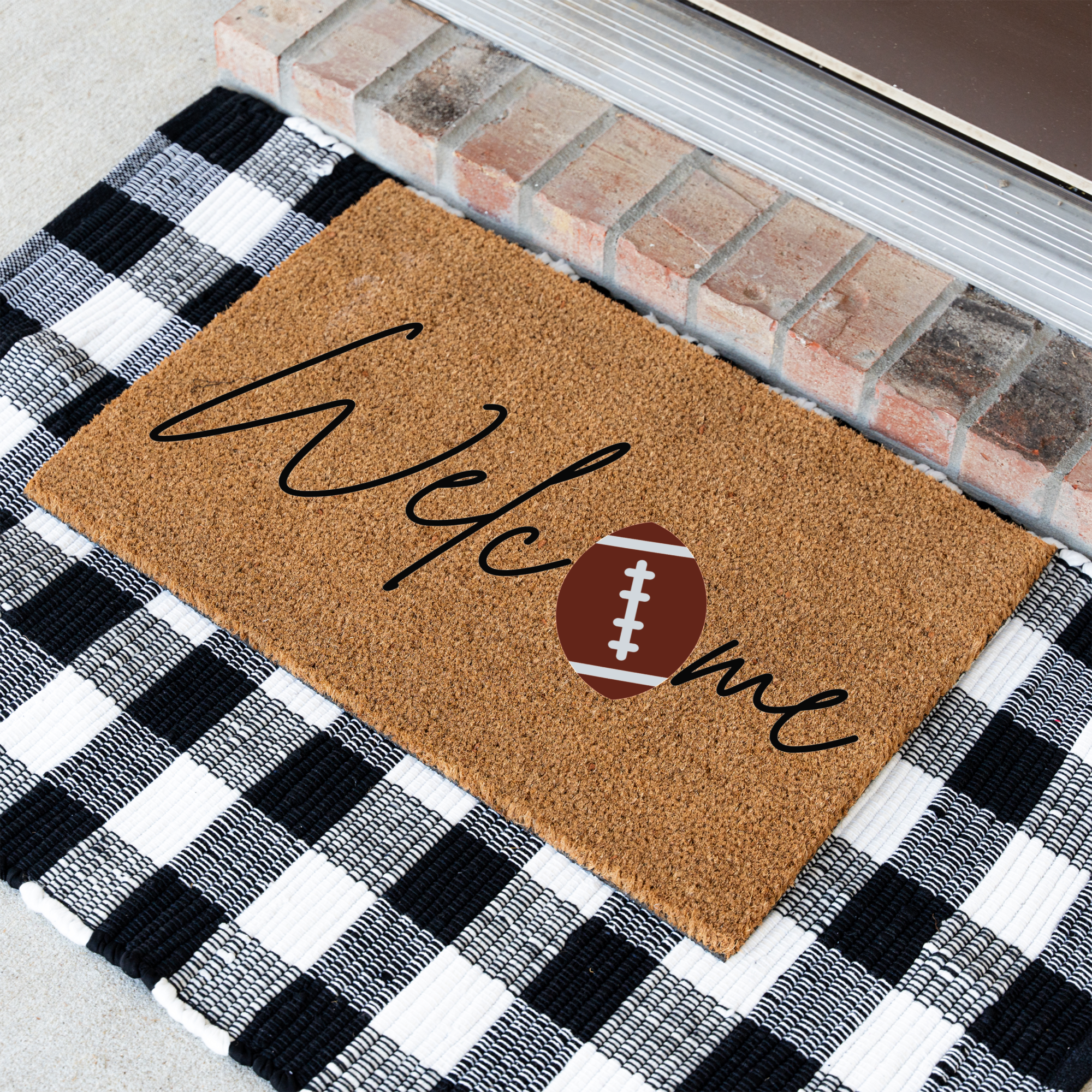 Welcome Football Doormat