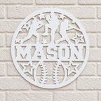 Personalized Baseball Metal Wall Sign