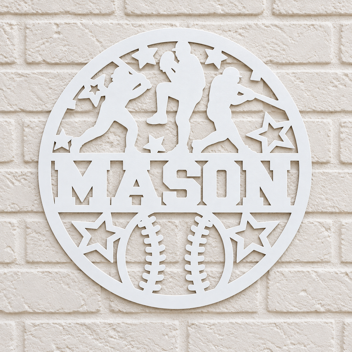 Personalized Baseball Metal Wall Sign