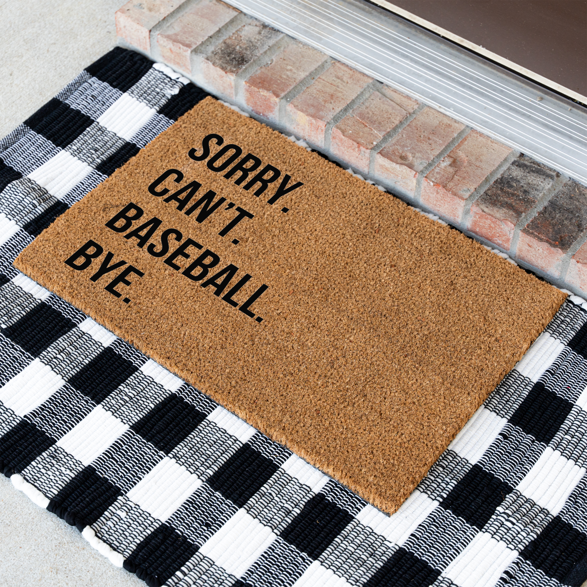 Funny Baseball Doormat