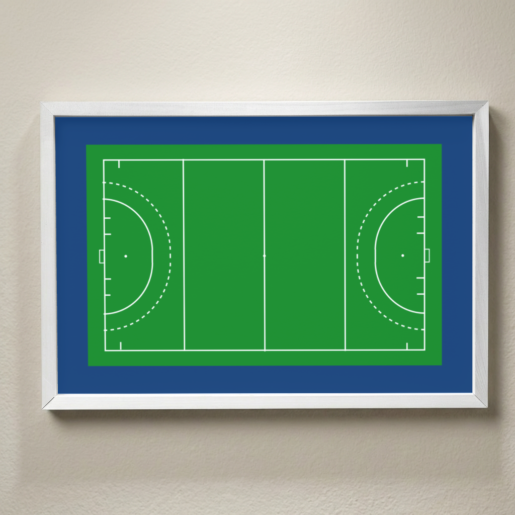 Field Hockey Field Wall Art, Framed Sports Sign, Field Hockey Bedroom Decor, Girls Room Wall Art, Athlete Gift, Sports Room Decor