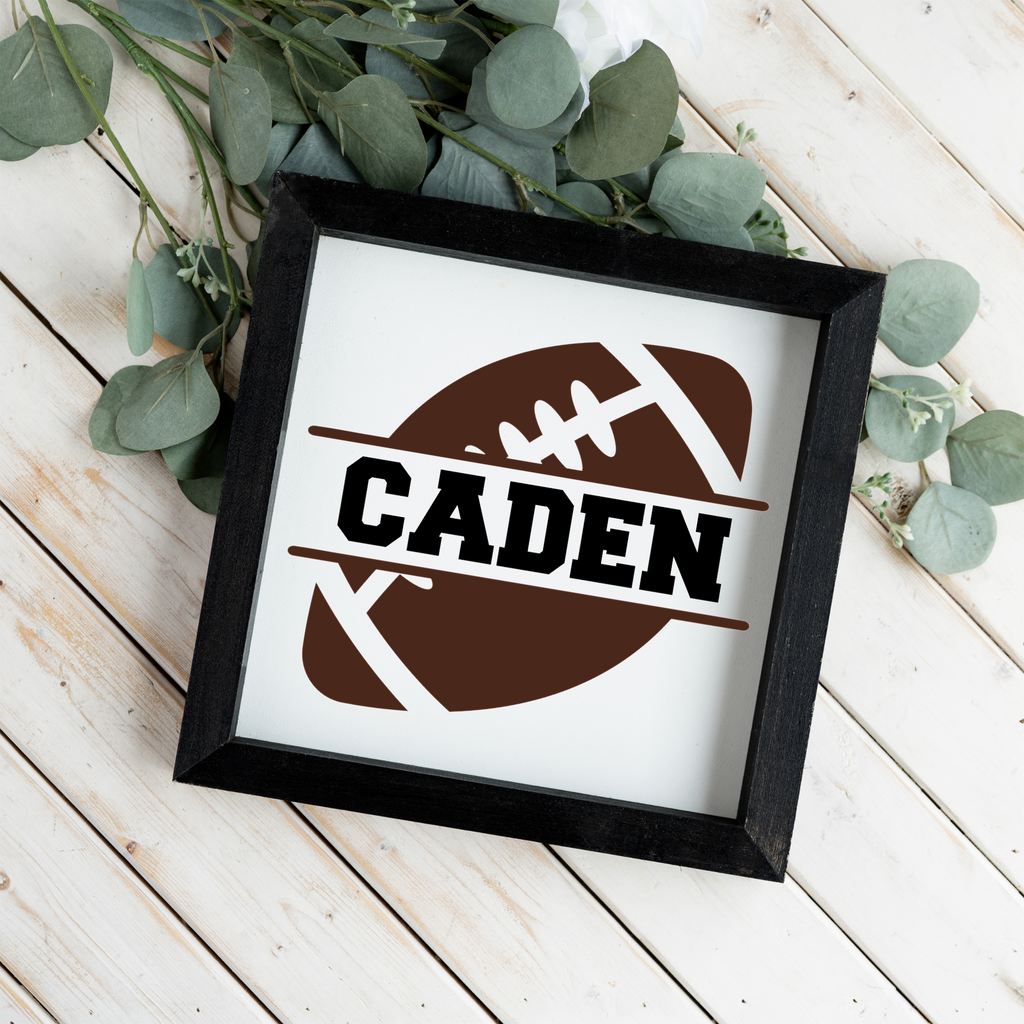 Personalized Football Sign, Custom Name Football Wall Decor, Boys Sports Room Sign, Football Player Gift, Custom Kids Bedroom Decor