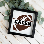 Personalized Football Sign, Custom Name Football Wall Decor, Boys Sports Room Sign, Football Player Gift, Custom Kids Bedroom Decor