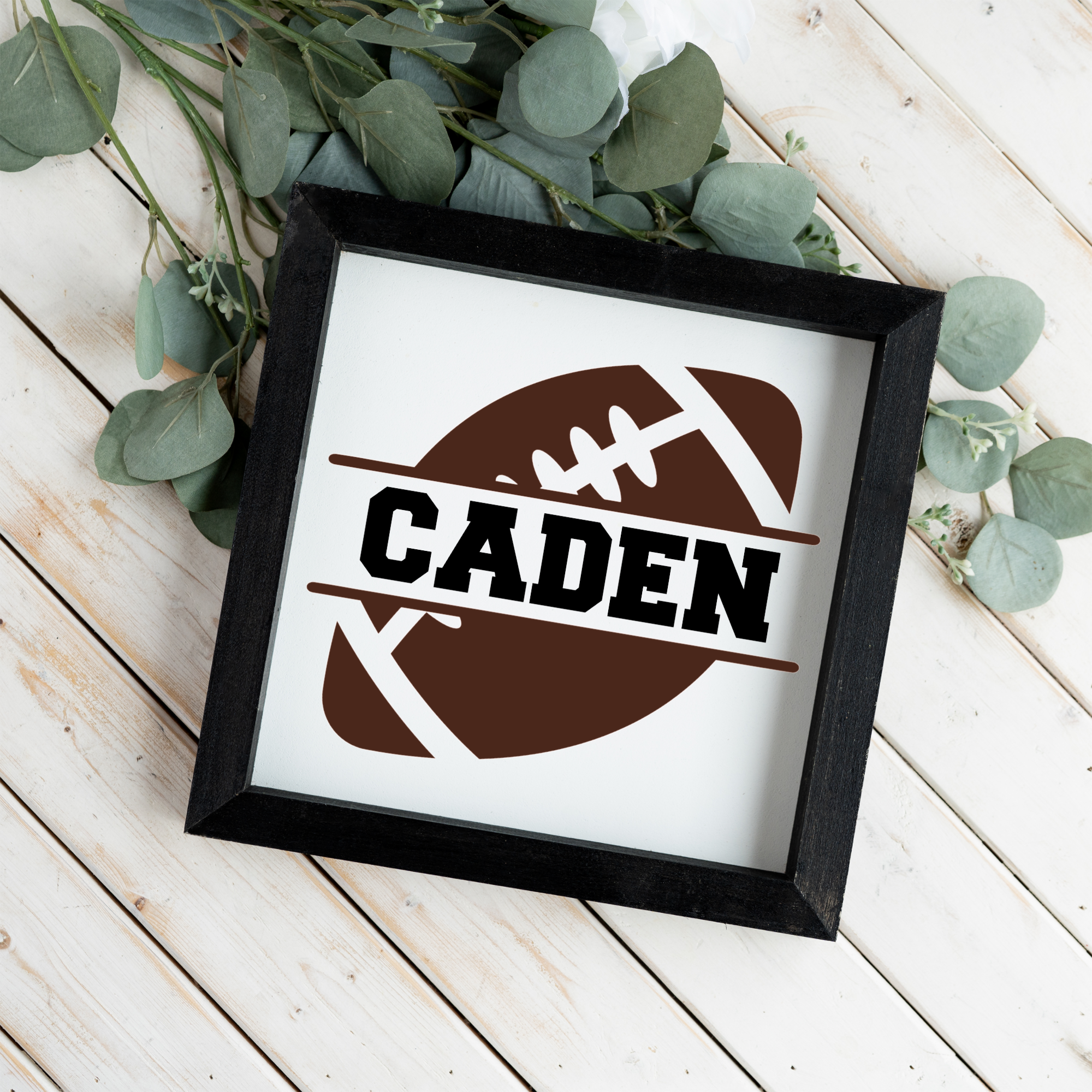 Personalized Football Sign, Custom Name Football Wall Decor, Boys Sports Room Sign, Football Player Gift, Custom Kids Bedroom Decor