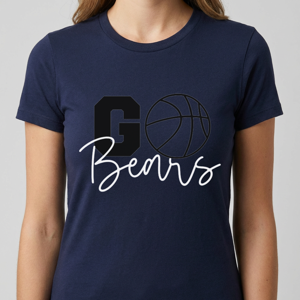 Go Bears Basketball Shirt, Basketball Mom Shirt, School Spirit Tee, Basketball Fan Shirt, Game Day Shirt, Sports Mom Gift