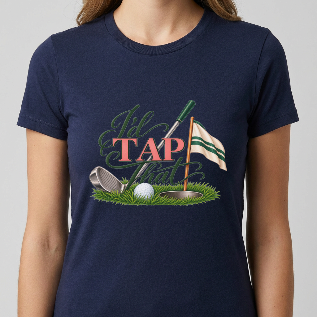 Funny Golf Shirt, I’d Tap That Golf T-Shirt, Golfer Gift, Golf Lover Tee, Golfing Humor Shirt, Golf Dad Gift, Golf Tournament Tee