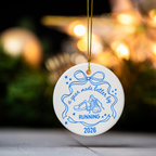 Running Christmas Ornament 2026, A Year Made Better by Running Ornament, Runner Gift, Running Bestie Keepsake, Marathon Gift, Run Club Ornament