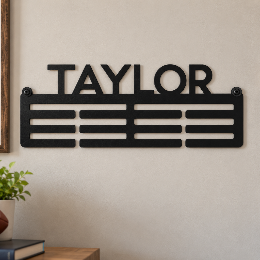Personalized Name Medal Hanger