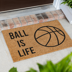Basketball Ball Is Life Doormat, Basketball Welcome Mat, Sports Front Porch Decor, Basketball Player Gift, Basketball Mom Gift, Game Day Door Mat