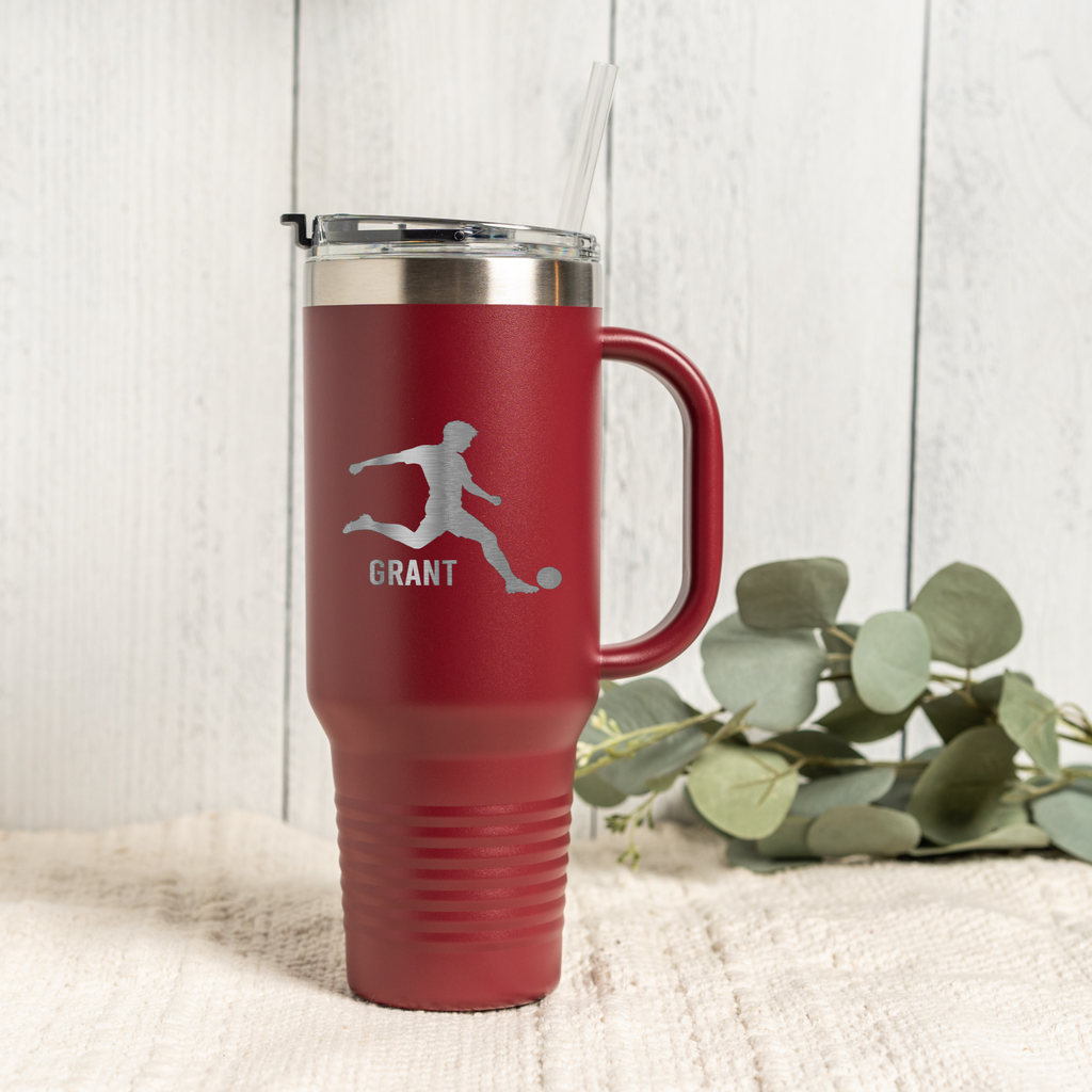 40oz Soccer Tumbler - Personalized Design