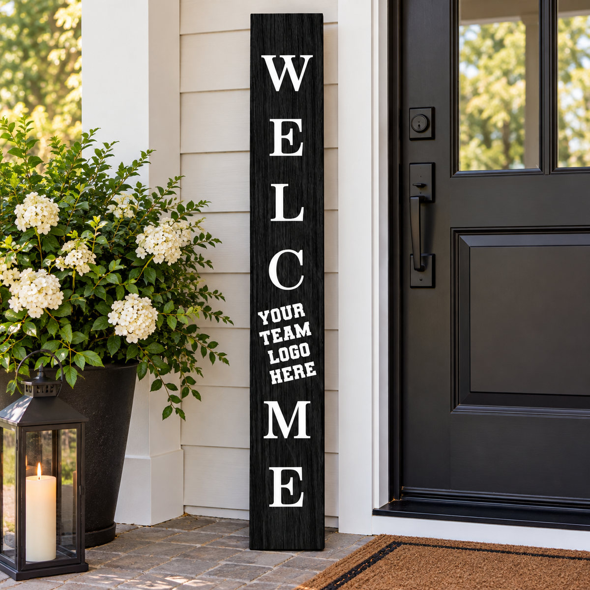 Custom Sports Team Logo Porch Welcome Sign