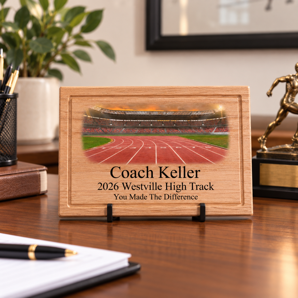 Team Signature Personalized Coach Gift Plaque