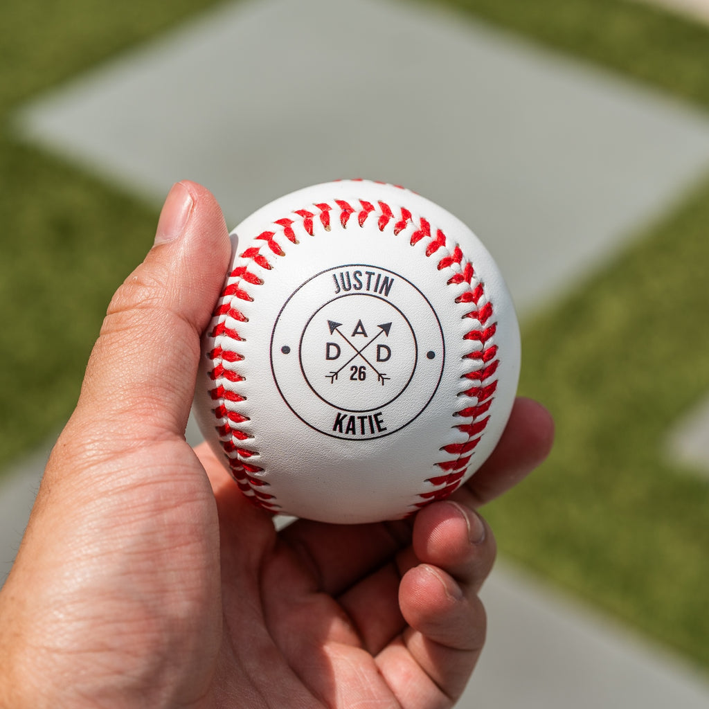 Personalized Circle Design Baseball for Dad