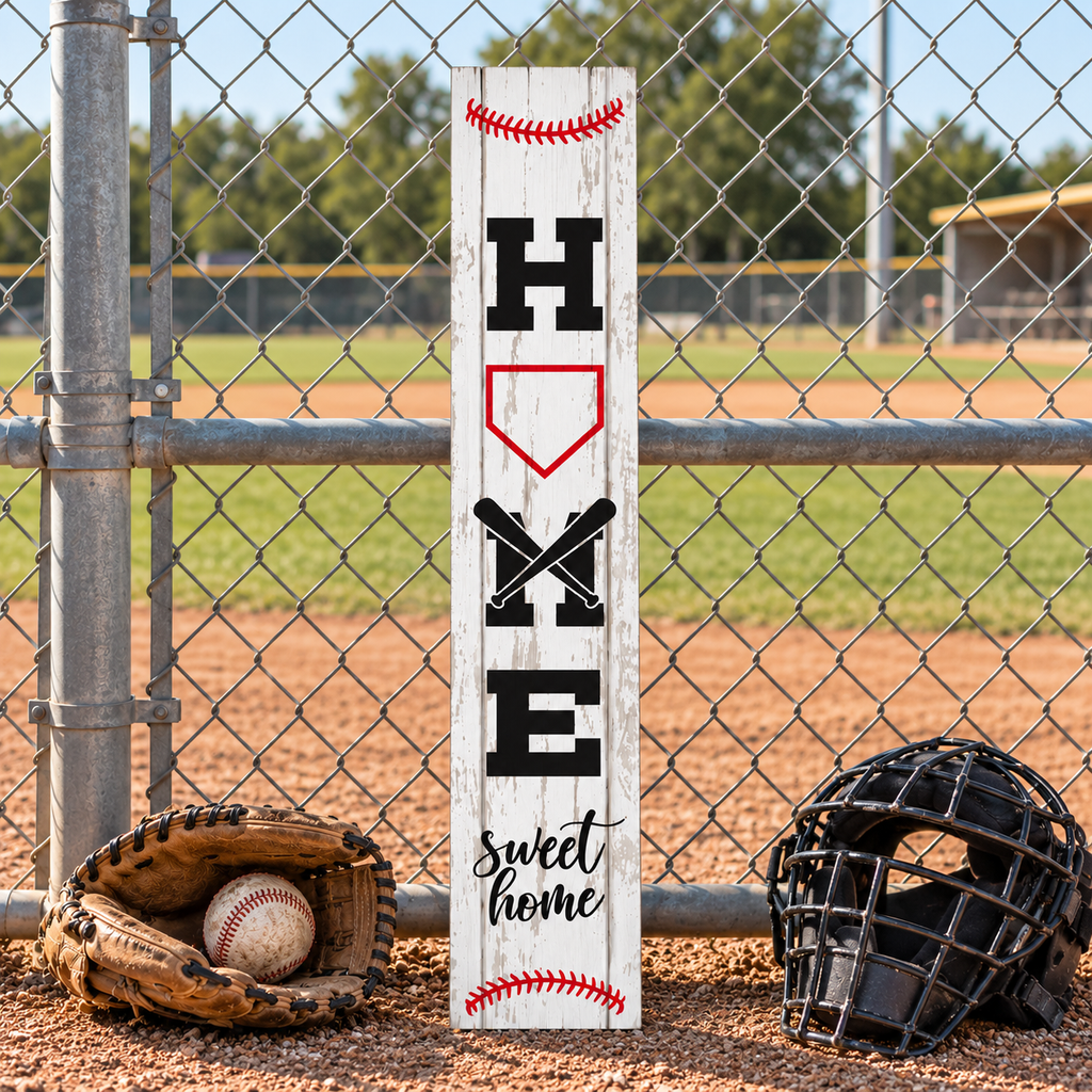Baseball Home Sweet Home Porch Sign