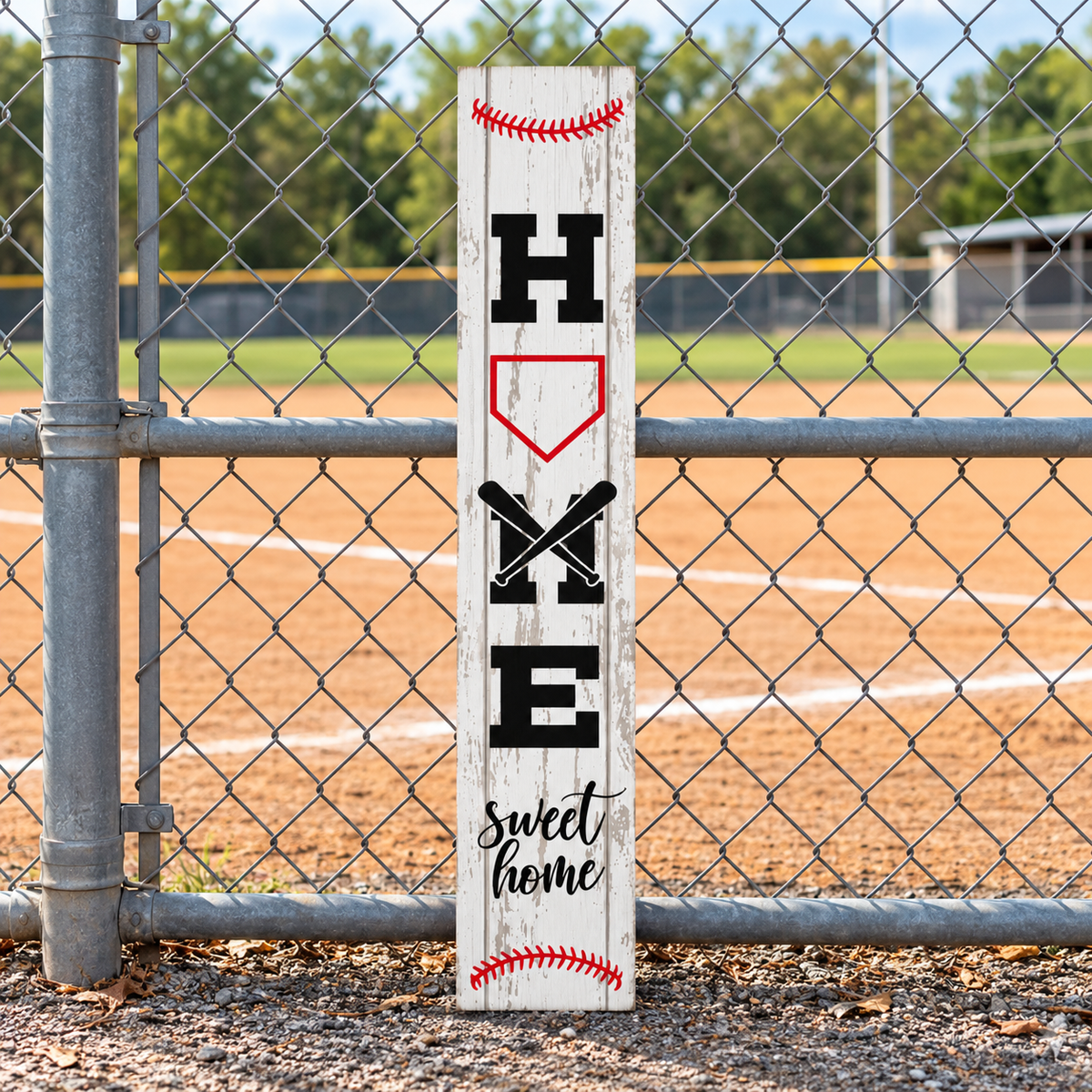 Baseball Home Sweet Home Porch Sign