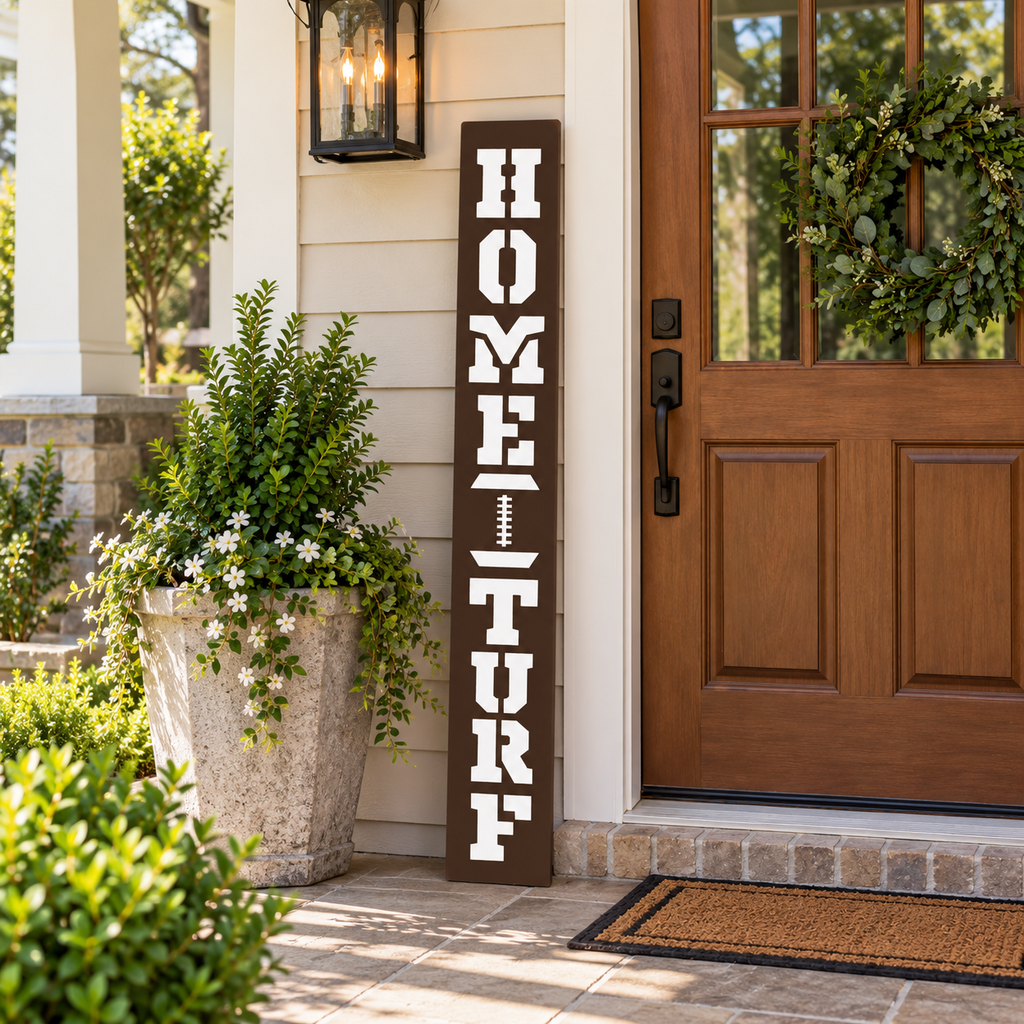 Football Home Turf Porch Sign