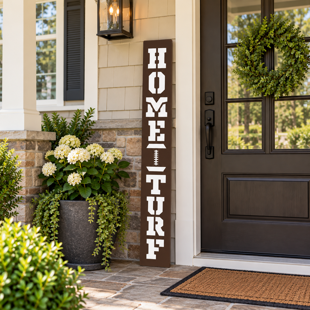 Football Home Turf Porch Sign