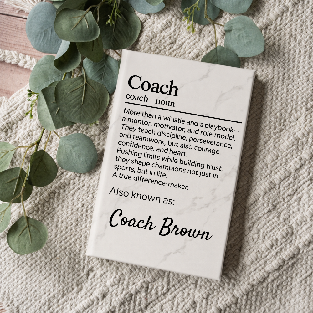 Personalized Coach Appreciation Journal