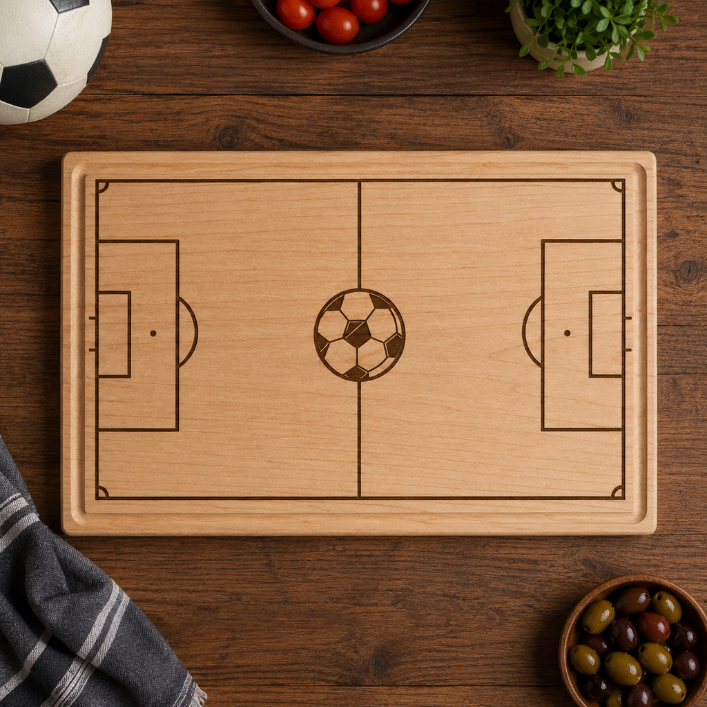 Soccer Field Design Engraved Cutting Board
