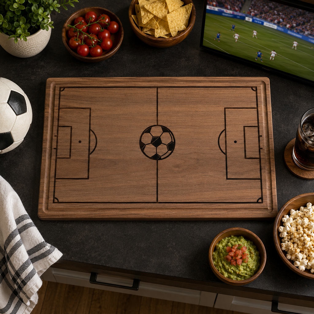 Soccer Field Design Engraved Cutting Board