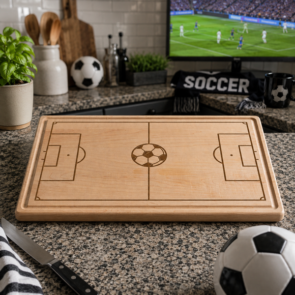 Soccer Field Design Engraved Cutting Board
