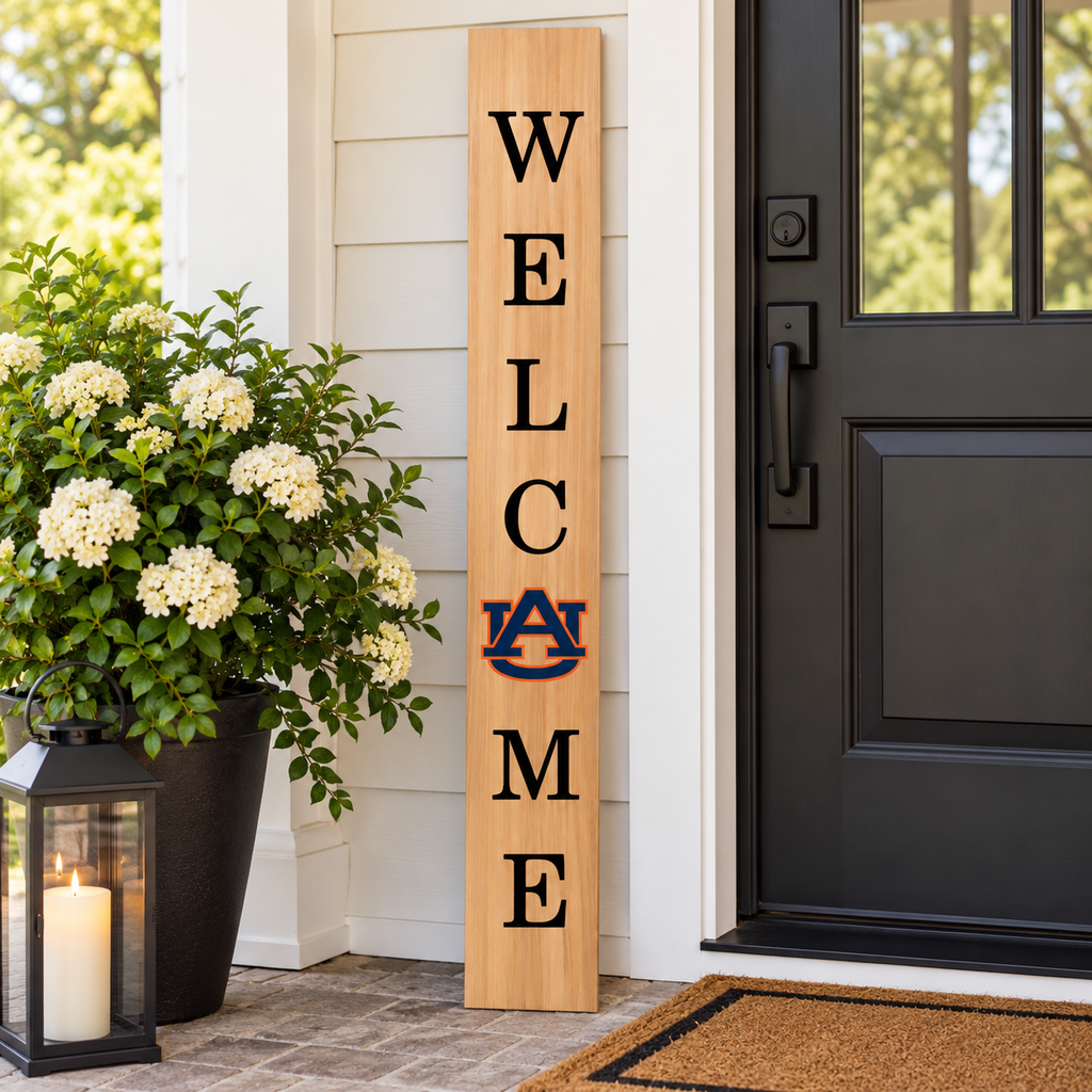 Custom Sports Team Logo Porch Welcome Sign