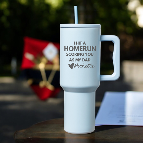40oz Tumbler - 'Home Run Dad' Design