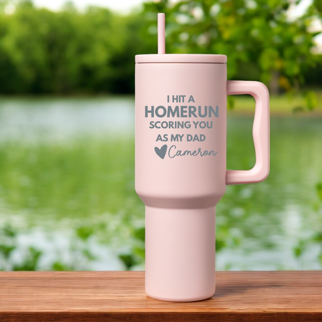 40oz Tumbler - 'Home Run Dad' Design