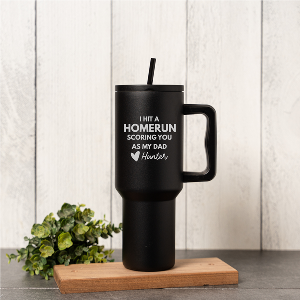 40oz Tumbler - 'Home Run Dad' Design