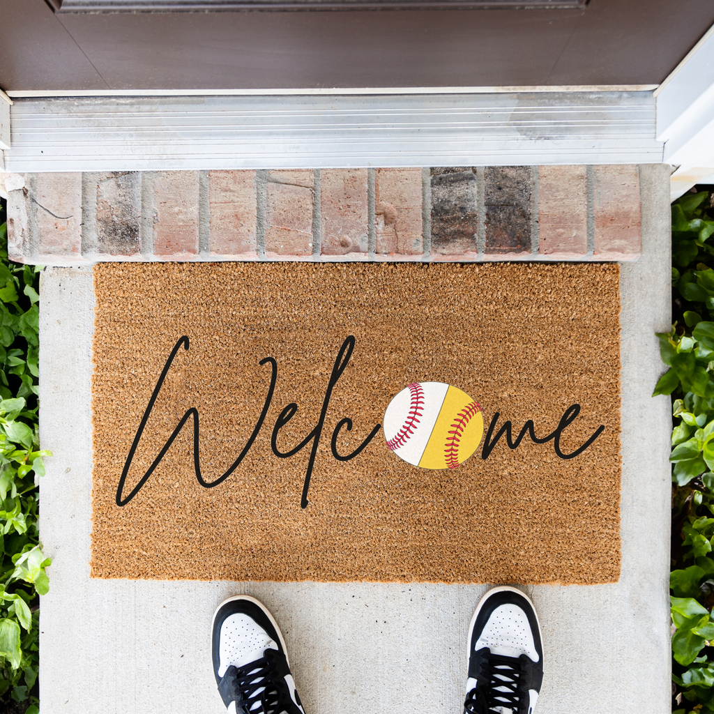 Welcome Baseball Doormat