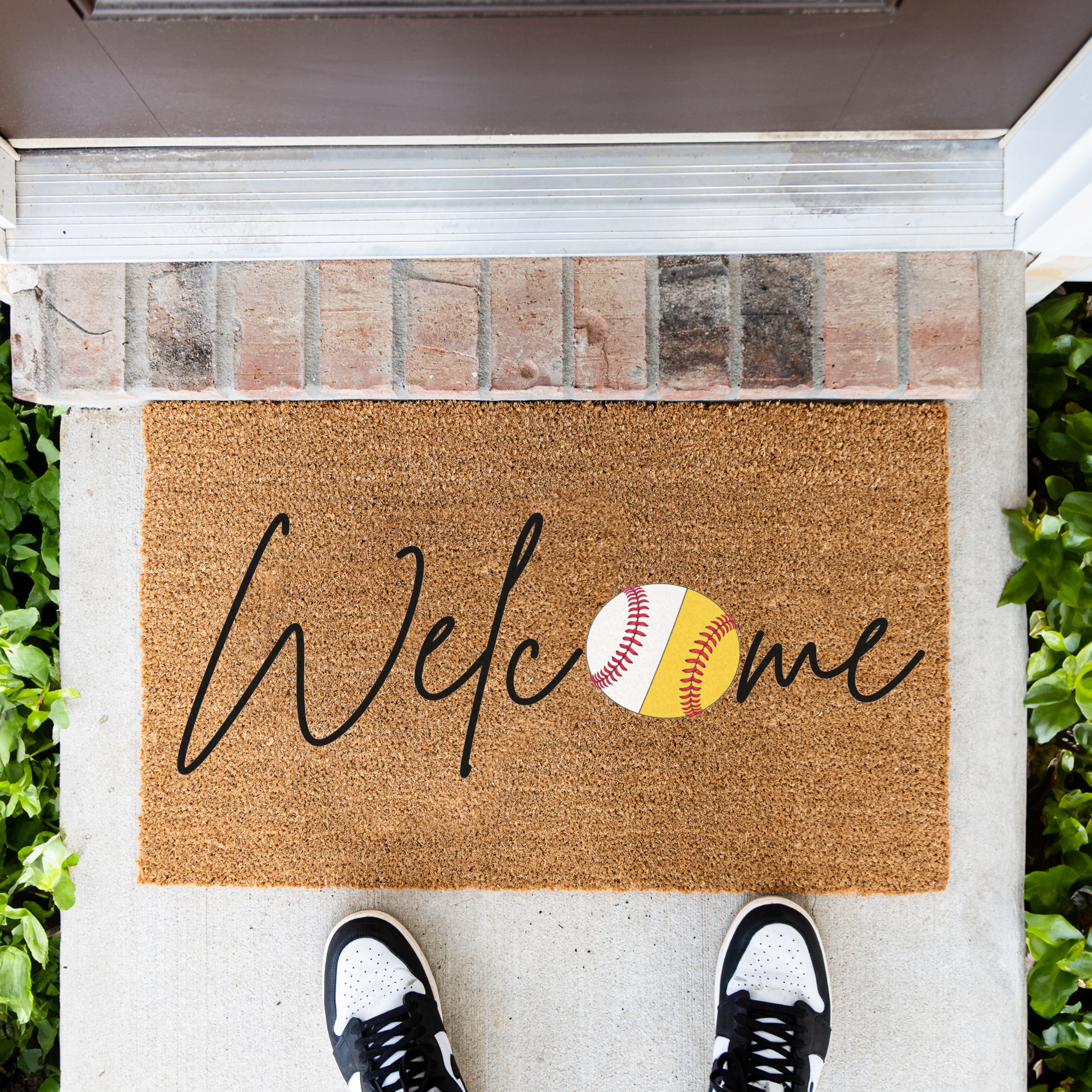 Welcome Baseball Doormat