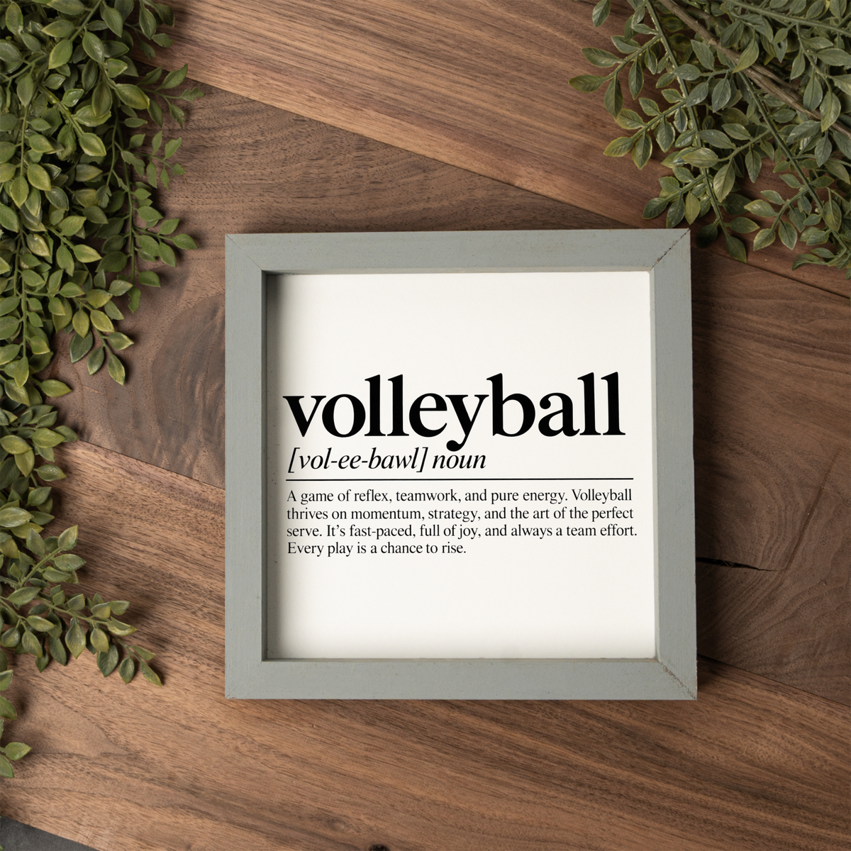 Volleyball Definition Framed Sign, Volleyball Wall Art, Volleyball Player Gift, Sports Room Decor, Girls Volleyball Bedroom Decor