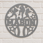 Personalized Baseball Metal Wall Sign