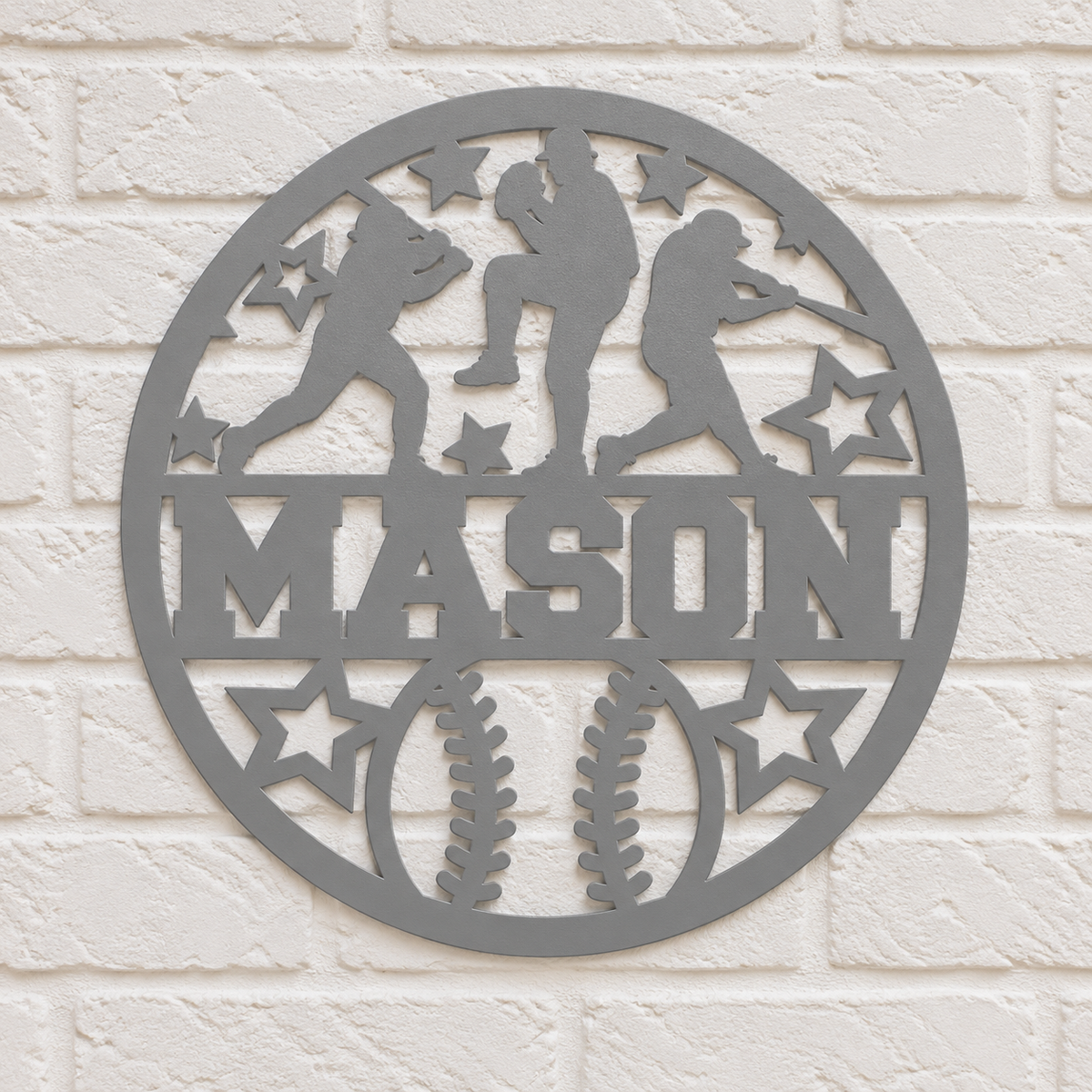 Personalized Baseball Metal Wall Sign