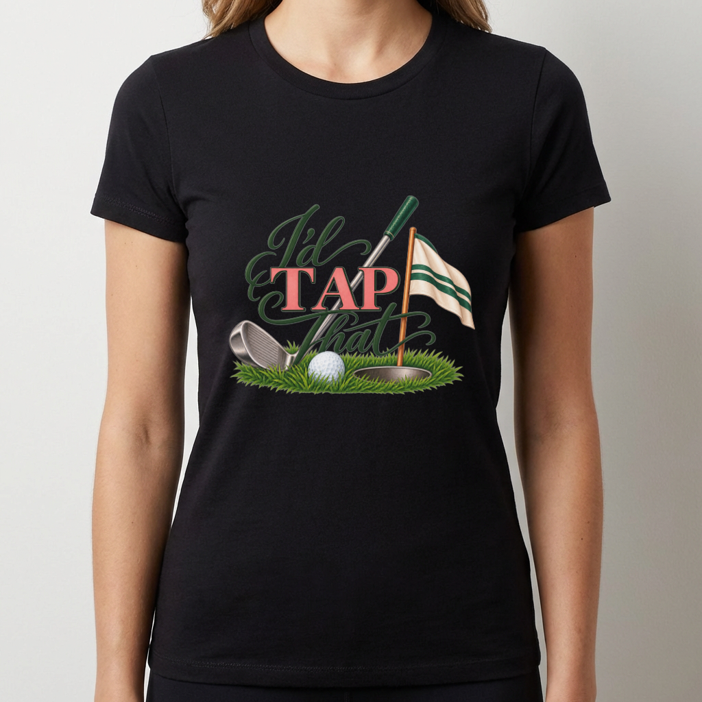 Funny Golf Shirt, I’d Tap That Golf T-Shirt, Golfer Gift, Golf Lover Tee, Golfing Humor Shirt, Golf Dad Gift, Golf Tournament Tee