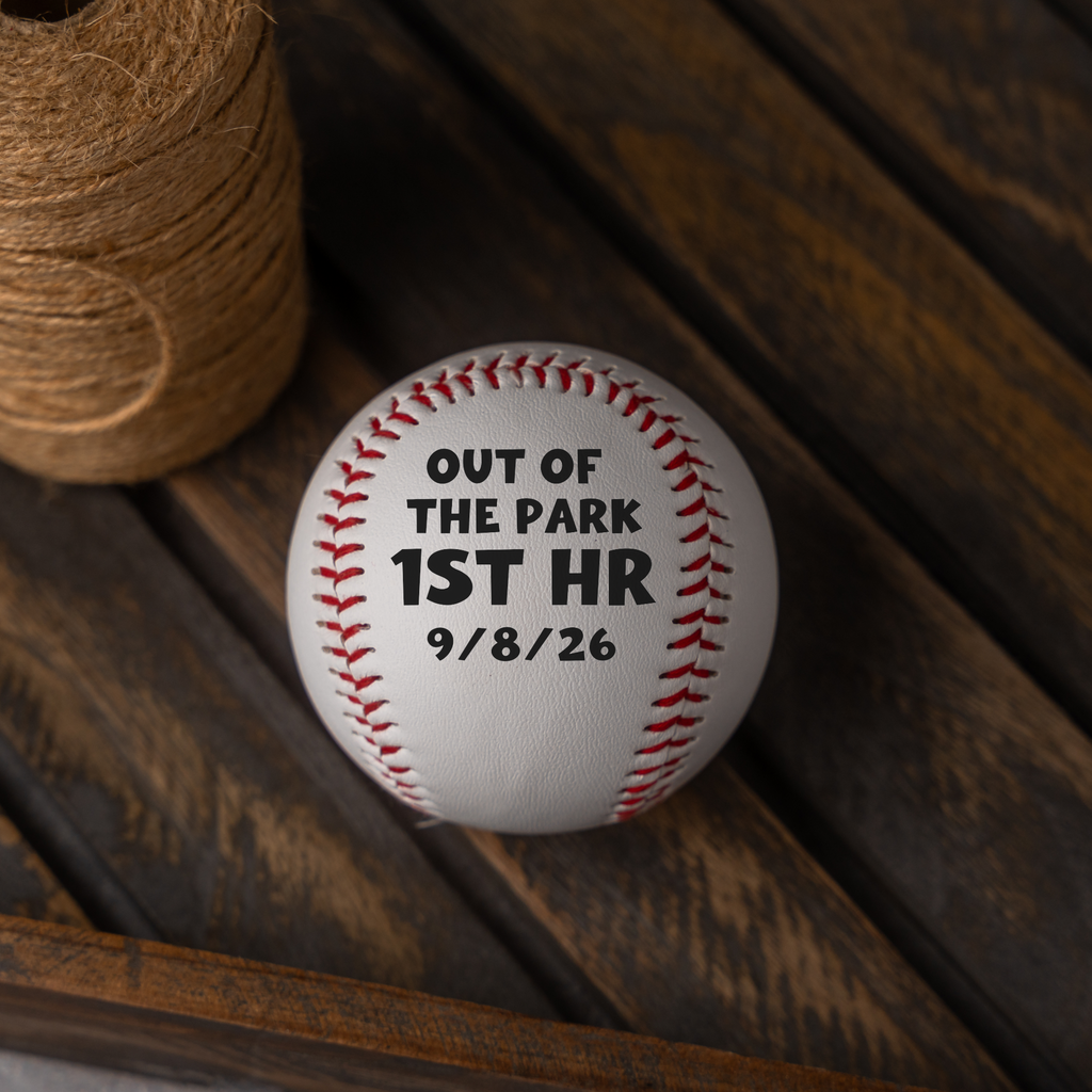 Personalized First Home Run Baseball, Custom Date Baseball Gift, 1st Home Run Keepsake, Baseball Player Gift, Sports Achievement Gift