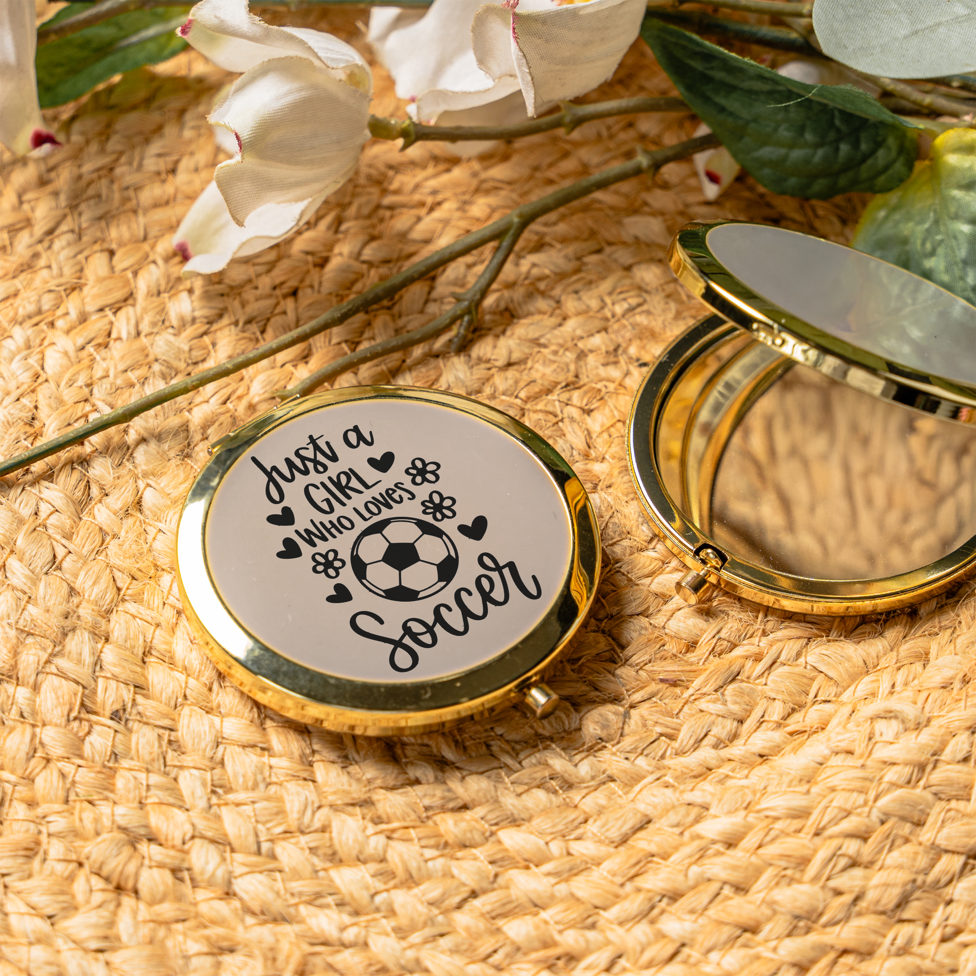 Just a Girl Who Loves Soccer Compact Mirror
