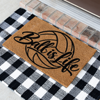 Volleyball Ball Is Life Doormat, Volleyball Welcome Mat, Sports Front Porch Decor, Volleyball Player Gift, Volleyball Mom Gift, Game Day Doo
