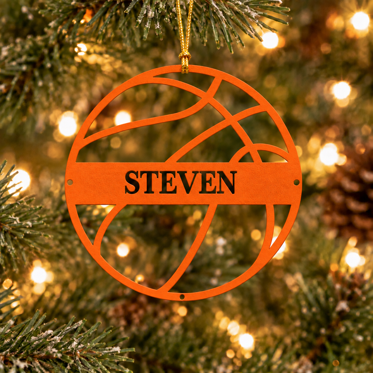 Personalized Basketball Metal Ornament