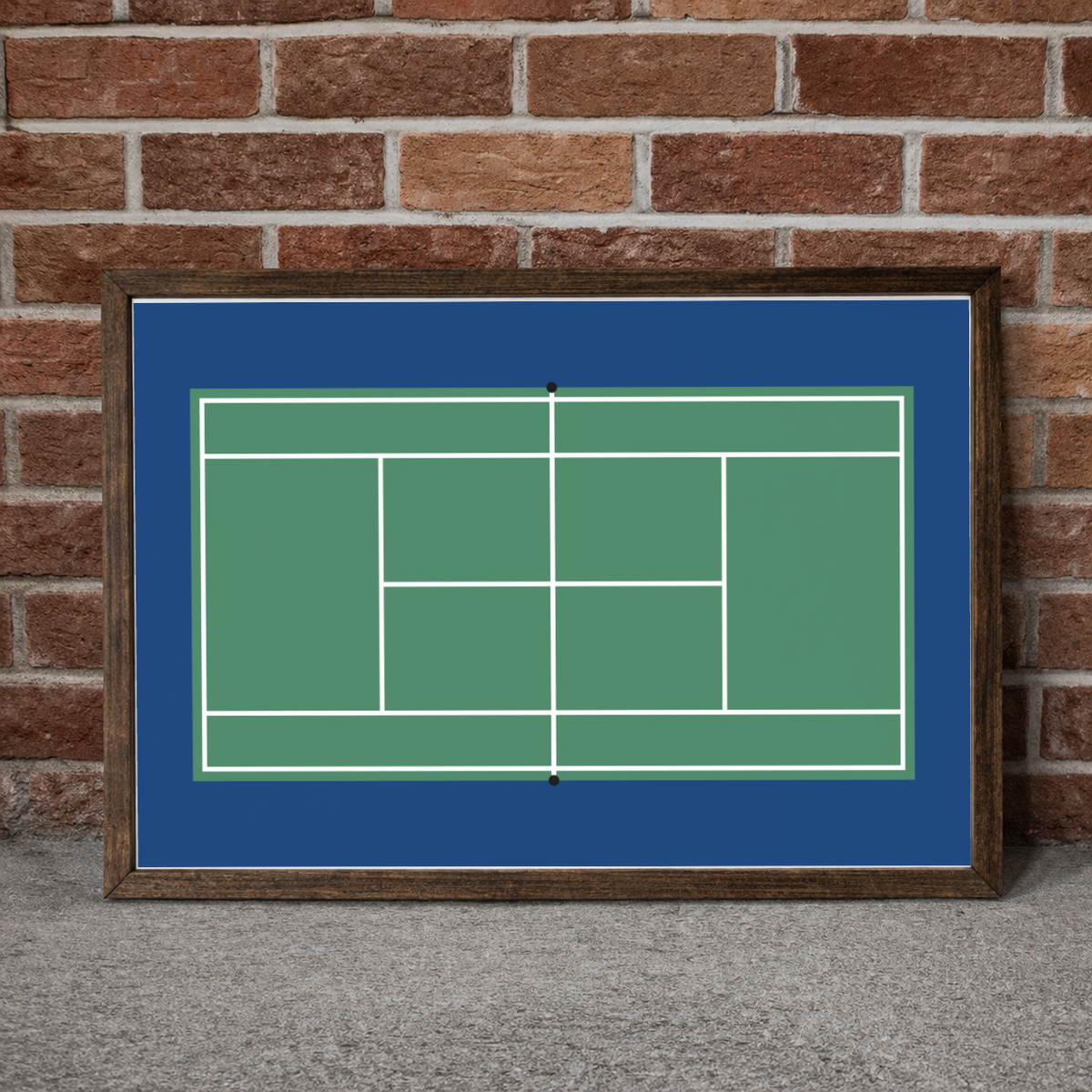 Tennis Court Wall Art, Framed Tennis Sign, Tennis Player Room Decor, Sports Wall Art, Tennis Gift, Boys or Girls Bedroom Decor