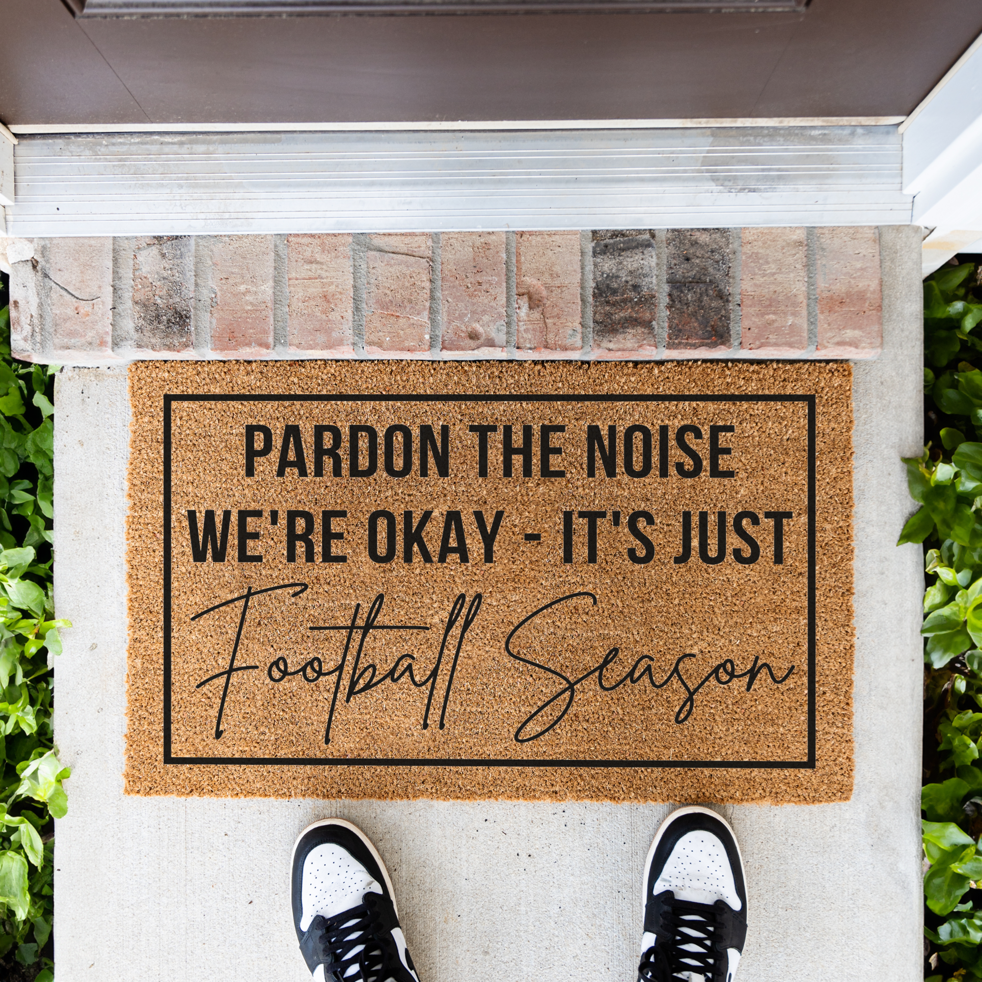 Pardon the Noise We're Okay - Its Just Football Season Doormat