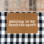 Mahjong Doormat, Mahjong Is My Favorite Sport Welcome Mat, Funny Mahjong Gift, Mahjong Lover Front Door Decor, Game Night Housewarming Gift