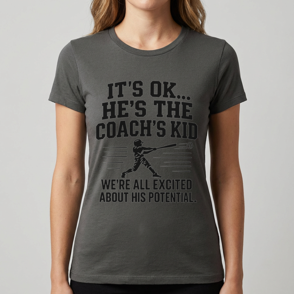 Coach's Kid Baseball Shirt, Funny Baseball Mom Tee, Baseball Coach Family Shirt, Youth Sports Humor Tee, Baseball Game Day Gift for Mom